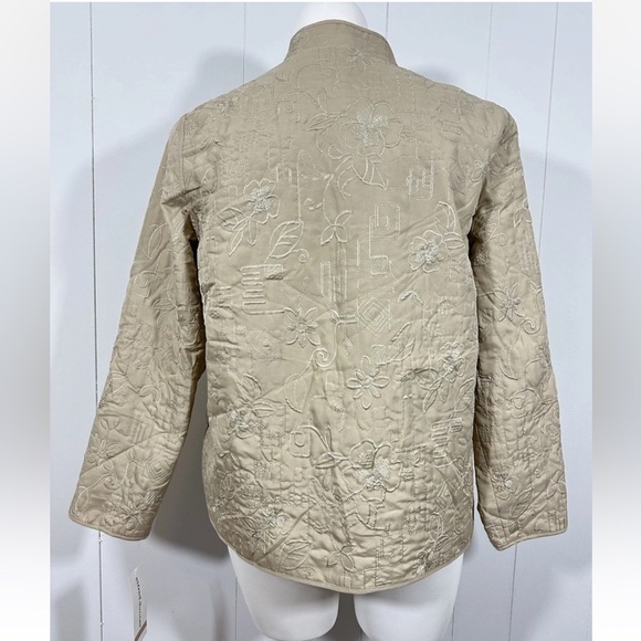 NWT Alfred Dunner Jacket Womens Size 12 Embroidered Open Front Lightweight Lined - Picture 5 of 10